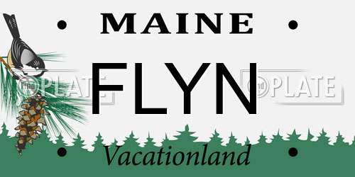 FLYN Maine License Plate