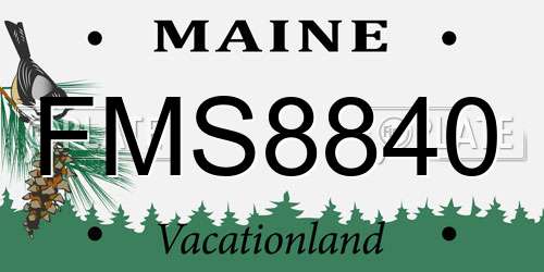 FMS8840 Maine License Plate