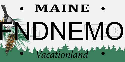 FNDNEMO Maine License Plate