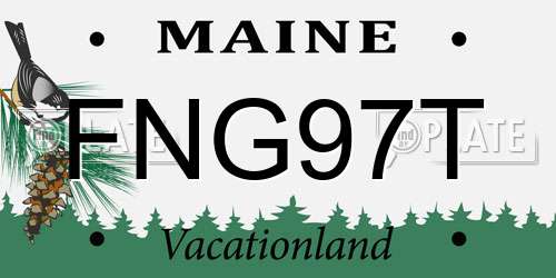 FNG97T Maine License Plate