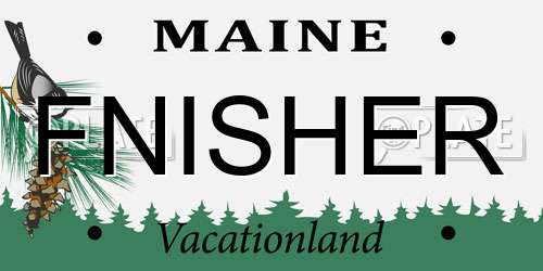 FNISHER Maine License Plate