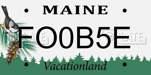 FO0B5E Maine License Plate
