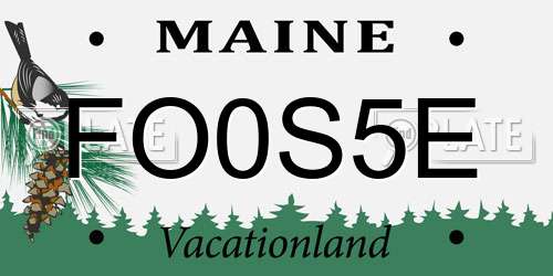 FO0S5E Maine License Plate