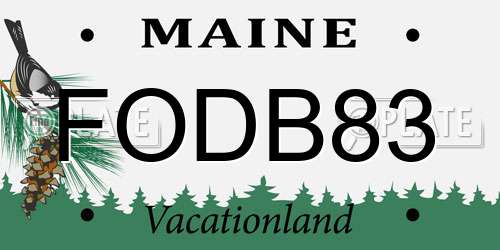 FODB83 Maine License Plate