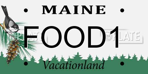 FOOD1 Maine License Plate