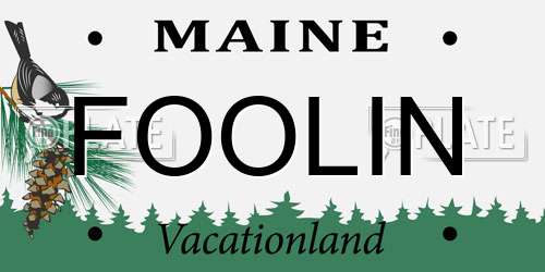 FOOLIN Maine License Plate