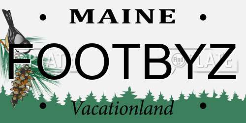 FOOTBYZ Maine License Plate