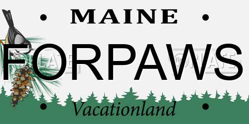 FORPAWS Maine License Plate