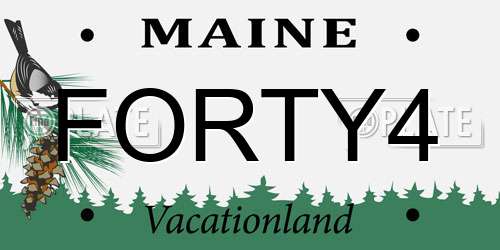 FORTY4 Maine License Plate