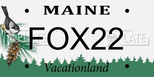 FOX22 Maine License Plate