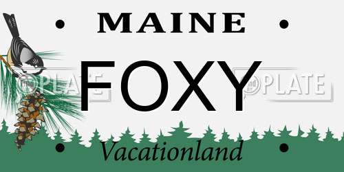 FOXY Maine License Plate