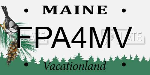 FPA4MV Maine License Plate