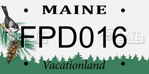 FPD016 Maine License Plate