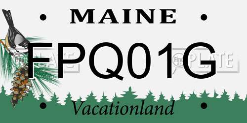 FPQ01G Maine License Plate