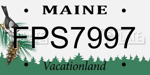 FPS7997 Maine License Plate
