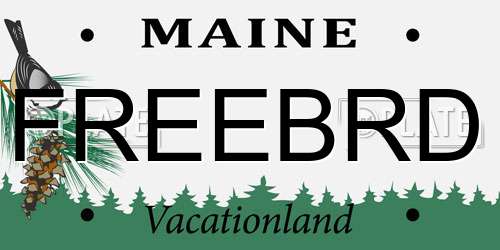 FREEBRD Maine License Plate