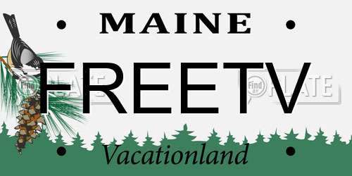 FREETV Maine License Plate