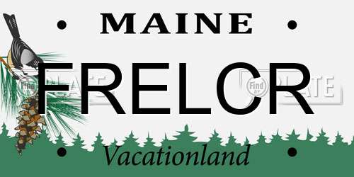 FRELCR Maine License Plate
