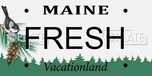 FRESH Maine License Plate