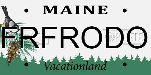 FRFRODO Maine License Plate