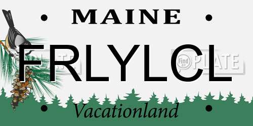 FRLYLCL Maine License Plate