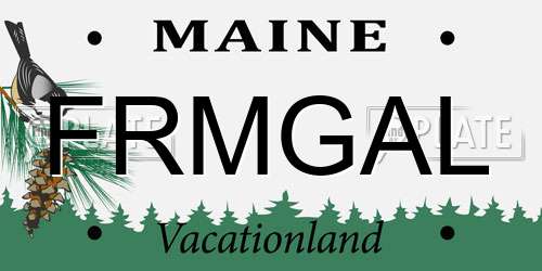 FRMGAL Maine License Plate