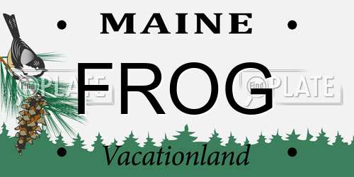 FROG Maine License Plate