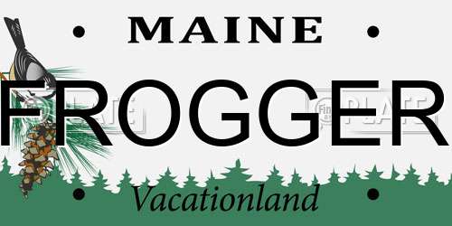 FROGGER Maine License Plate