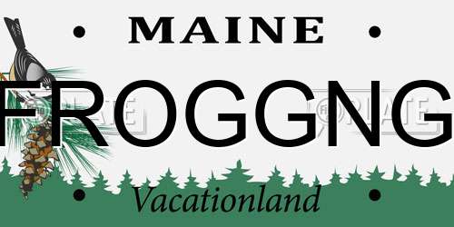 FROGGNG Maine License Plate