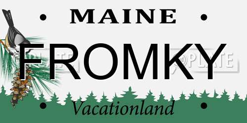 FROMKY Maine License Plate