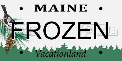 FROZEN Maine License Plate