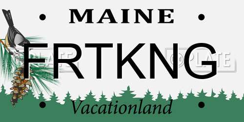 FRTKNG Maine License Plate