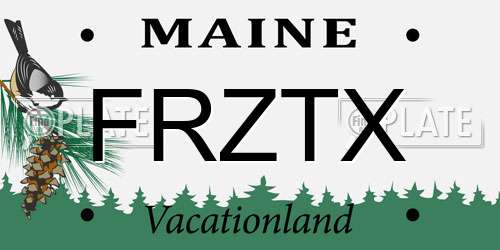 FRZTX Maine License Plate