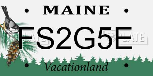 FS2G5E Maine License Plate