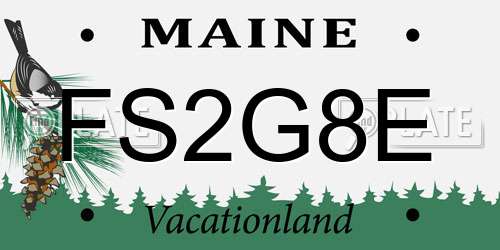 FS2G8E Maine License Plate