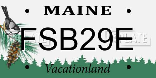 FSB29E Maine License Plate