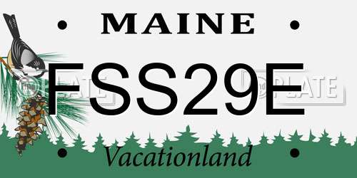 FSS29E Maine License Plate