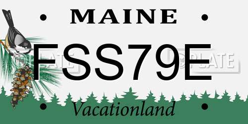 FSS79E Maine License Plate