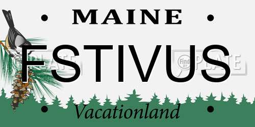 FSTIVUS Maine License Plate