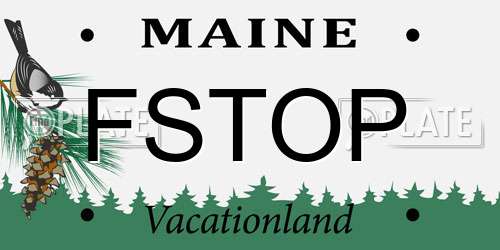FSTOP Maine License Plate