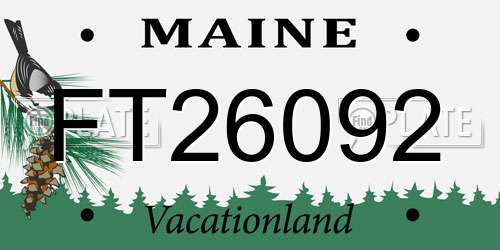 FT26092 Maine License Plate