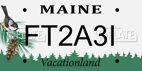 FT2A3I Maine License Plate