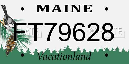 FT79628 Maine License Plate