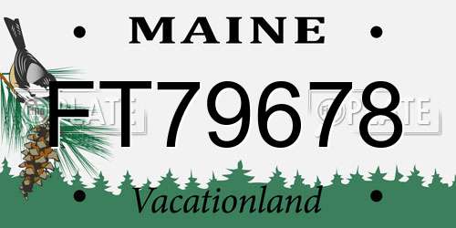 FT79678 Maine License Plate