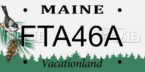 FTA46A Maine License Plate