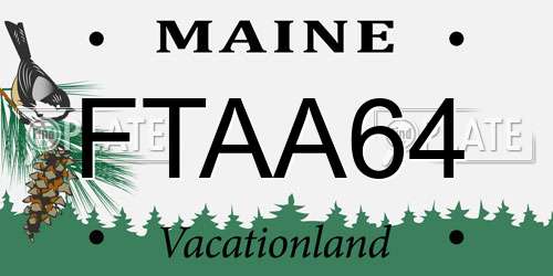FTAA64 Maine License Plate