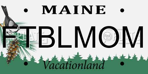 FTBLMOM Maine License Plate