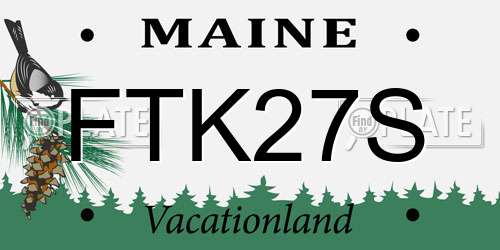 FTK27S Maine License Plate