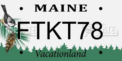 FTKT78 Maine License Plate