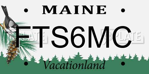 FTS6MC Maine License Plate